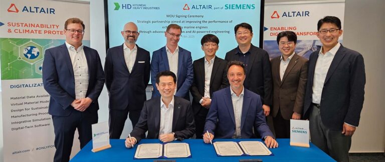 Altair, HD Hyundai Heavy Industries Sign MoU to Advance Eco-Friendly Marine Engine Development Technologies with AI, Simulation