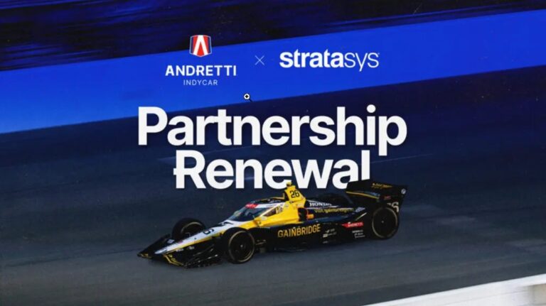 Stratasys, Andretti IndyCar Racing Extend Multi-Year Partnership for 3D Printing
