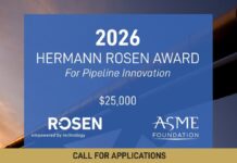 ASME Foundation, ROSEN Open Call for Projects for 2026 Hermann Rosen Award for Pipeline Innovation ASME ROSEN