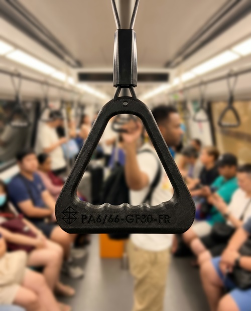 Stratasys PA6 66 rail handle train