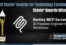 Bentley Wins Gold Stevie Award for AI Breakthrough in Construction, Civil Engineering Technology Stevie awards Bentley