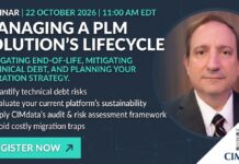 CIMdata Announces Webinar on Managing PLM Solution’s Lifecycle on Oct 22, 11AM ET